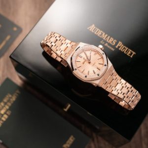 Audemars-Piguet Royal Oak Frosted Gold 15454OR Best Replica Watch 37mm (9)