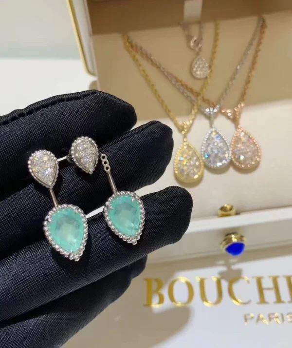 Bouchrone Womens Earrings Diamond 18K Gold Custom (2)