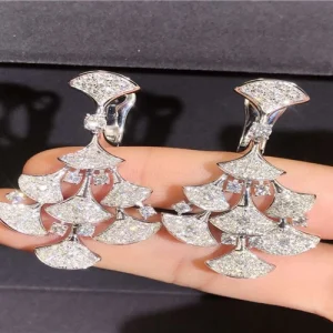 Bvlgari Divas Dream Womens Custom White Gold 18K Diamond Earrings (2)
