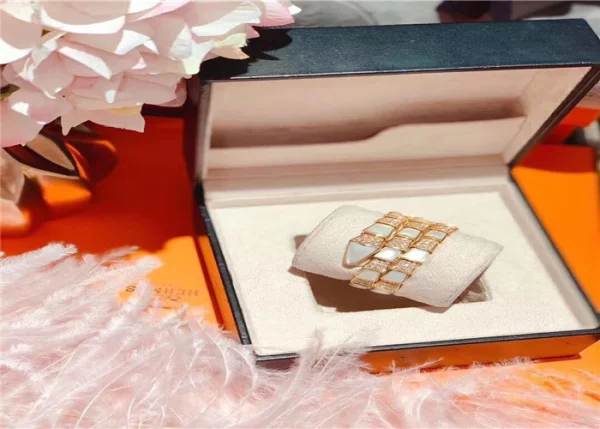 Bvlgari Sepremti Bracelet Custom Mother Of Pearl Diamond 18K Rose Gold (2)