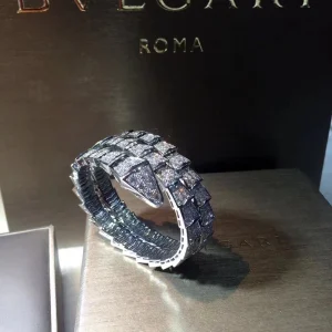 Bvlgari Serpenti Viper Bracelet Diamond Custom White Gold 18K (2)