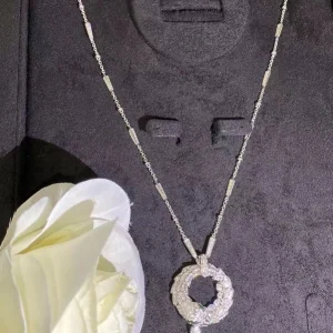 Bvlgari Serpenti Womens Necklace Diamond 18K White Gold Custom (2)