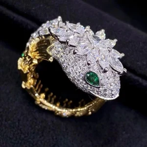 Bvlgari Serpenti Womens Rings Diamond 18K Gold Custom (2)