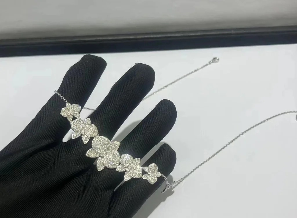 Cartier Collier Caresse Necklace Custom Diamond 18K White Gold (2)