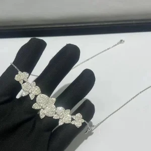 Cartier Collier Caresse Necklace Custom Diamond 18K White Gold (2)