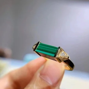 Cartier De Les Berlingots Rings Custom Emerald Gold 18K (2)