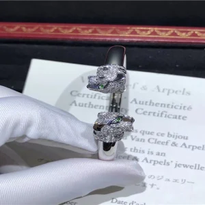 Cartier De Panthère Bracelet Custom Natural Diamonds White Gold 18K (2)