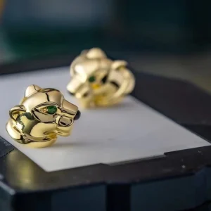 Cartier De Panthère Earrings Custom 18K Gold (2)