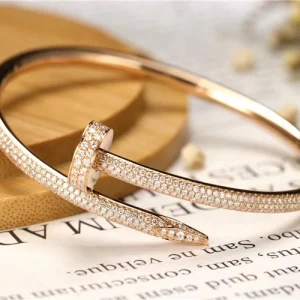 Cartier Juste un Clou Bracelet Full Diamond Studded 18K Gold Custom (2)