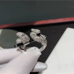 Cartier Les Oiseaux Libérés Parrot Rings Custom Diamond 18K White Gold (2)