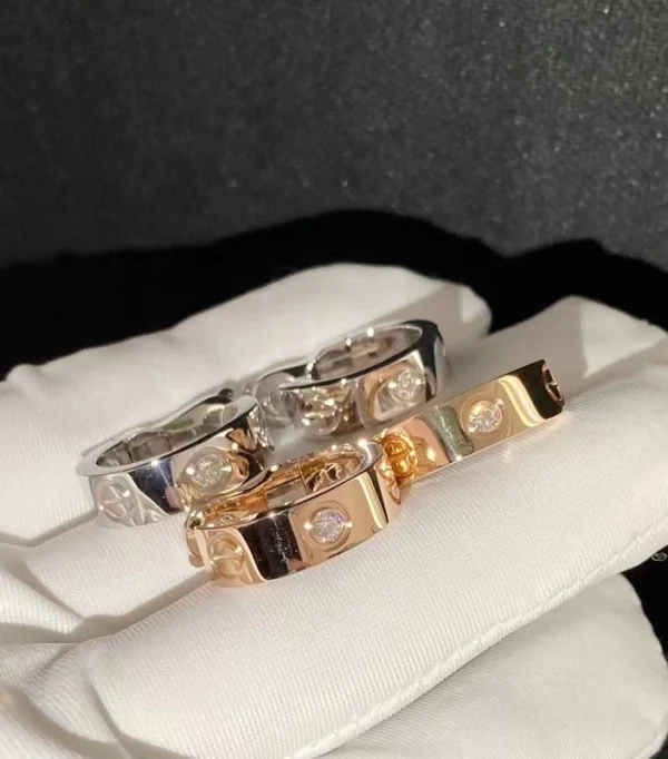 Cartier Love Earrings Custom Diamond 18K Gold (2)