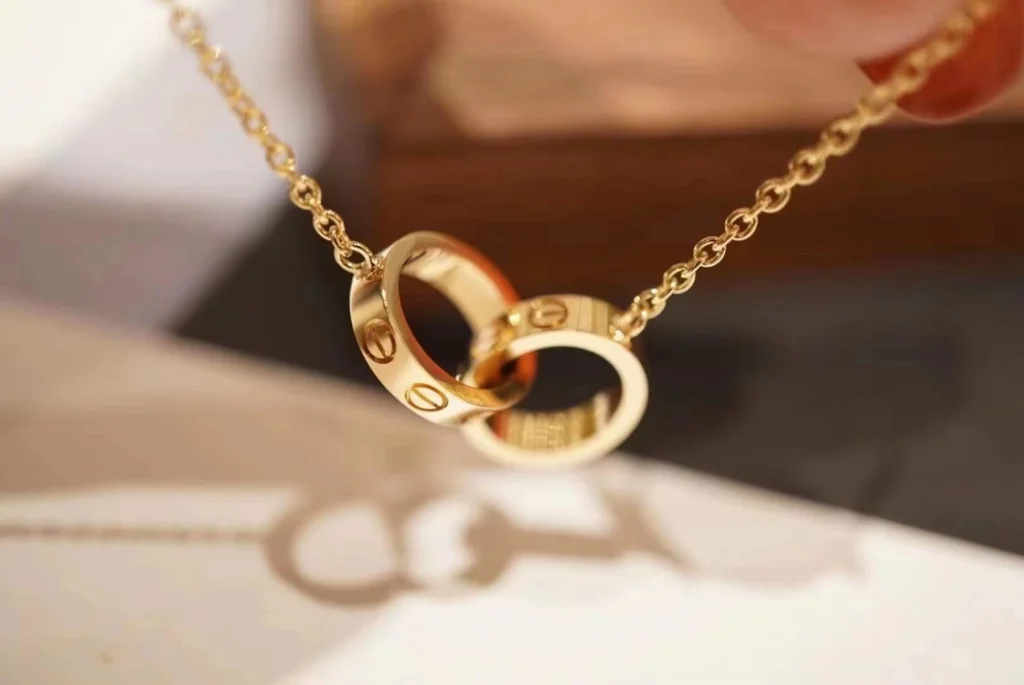 Cartier Love Necklace Custom Diamond Gold 18K (2)