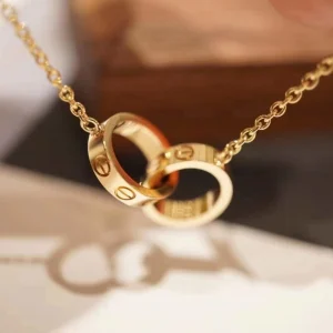 Cartier Love Necklace Custom Diamond Gold 18K (2)