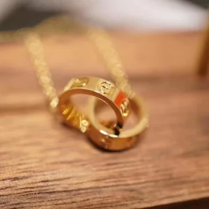 Cartier Love Necklace Custom Diamond Gold 18K (2)