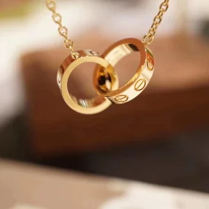 Cartier Love Necklace Custom Diamond Gold 18K (2)