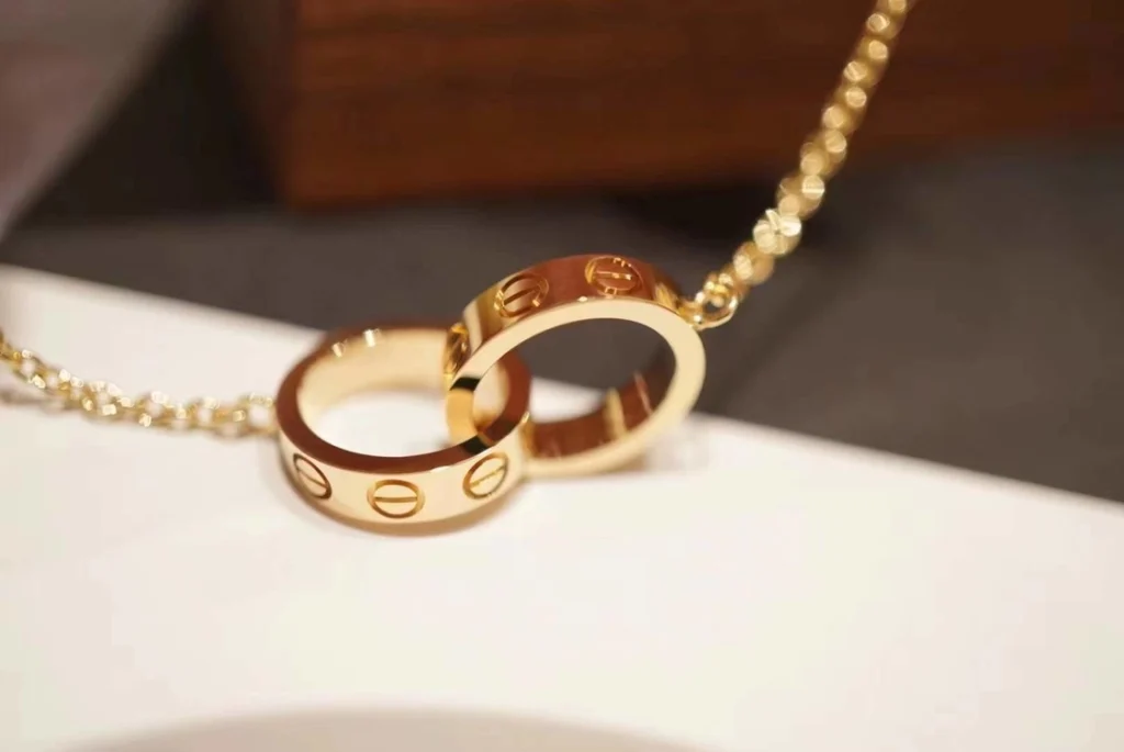 Cartier Love Necklace Custom Diamond Gold 18K (2)