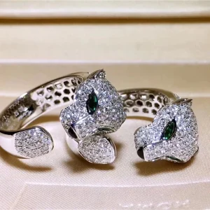 Cartier Panthere Rings Custom White Gold 18K Diamonds (2)