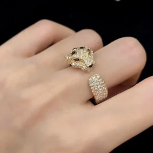 Cartier Panthere Womens Rings Rose Gold 18K Diamonds Custom (2)