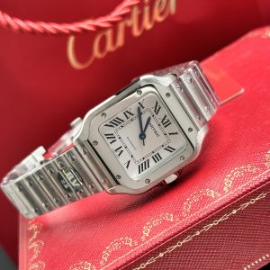 Cartier Santos WSSA0010 Best Replica Watches White Dial BV Factory 35mm (6)