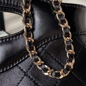Chanel 31 Nano Mini Womens Replica Bags Calfskin Black Size 21x17cm (2)