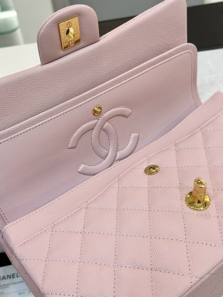 Chanel Classic Womens Replica Bags Light Pink Size 25cm (2)