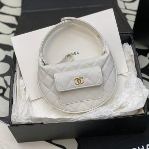 Chanel Half Moon Womens White Replica Bags Size 16x16x5,5cm (2)