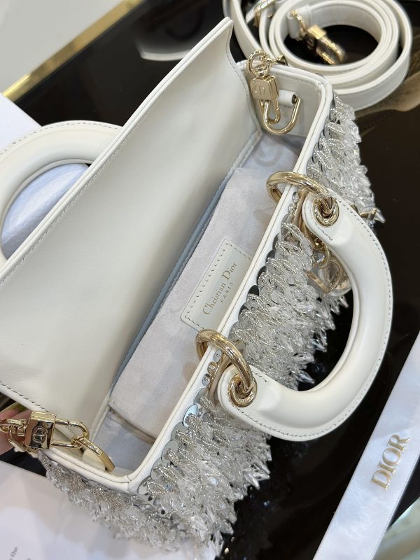Chanel Lady D-Joy Small Replica Bags White Size 22x12x6cm (2)