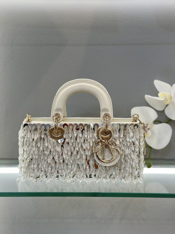 Chanel Lady D-Joy Small Replica Bags White Size 22x12x6cm (2)