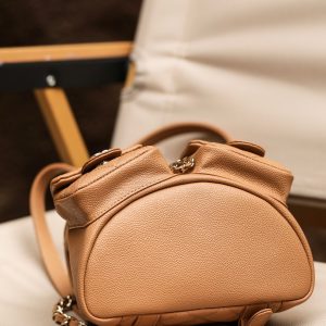 Chanel Small Women Orange Replica Backpack Size 17cm (2)