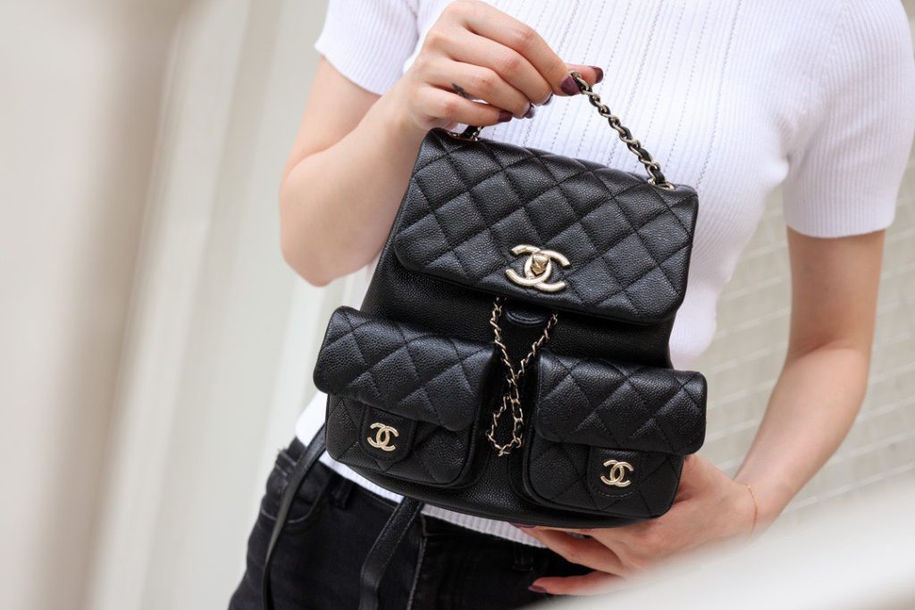 Chanel Small Womens Black Replica Backpack Size 17cm (2)