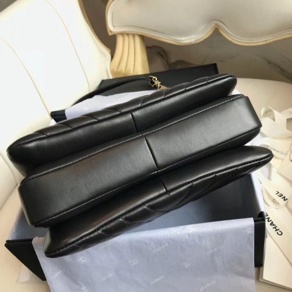 Chanel Trendy Medium Lamb Black Replica Bags Size 25x17x9cm (2)