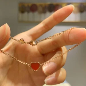 Chopard Happy Heart Womens Bracelet Custom 18K Rose Gold (2)