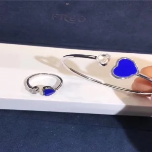 Chopard Happy Hearts Women's Ring and Bracelet Set Custom White Gold 18K (2)