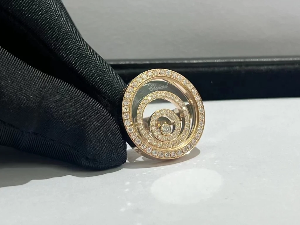 Chopard Happy Spirit Rings Custom 18K Rose Gold Diamond (2)