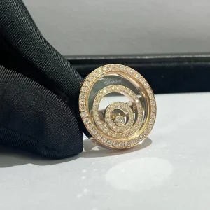 Chopard Happy Spirit Rings Custom 18K Rose Gold Diamond (2)