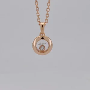 Chopard Happy Womens Necklace Custom Diamond 18K Rose Gold (5)
