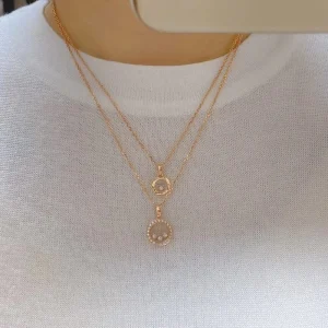 Chopard Happy Womens Necklace Custom Diamond 18K Rose Gold (5)