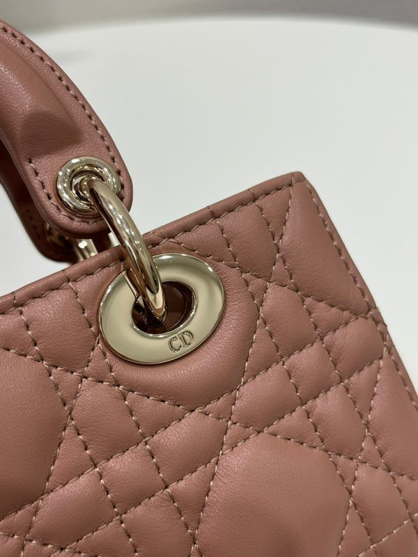 Dior Lady D-Joy Mini Womens Replica Bags Pink Size 17cm (2)
