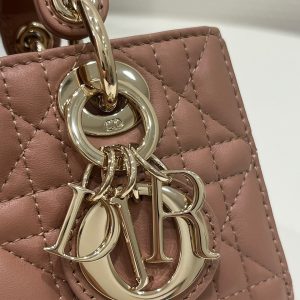 Dior Lady D-Joy Mini Womens Replica Bags Pink Size 17cm (2)