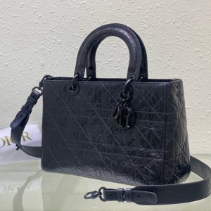 Dior Lady D-Sire Womens Replica Bags Black Size 30x20x13cm (1)