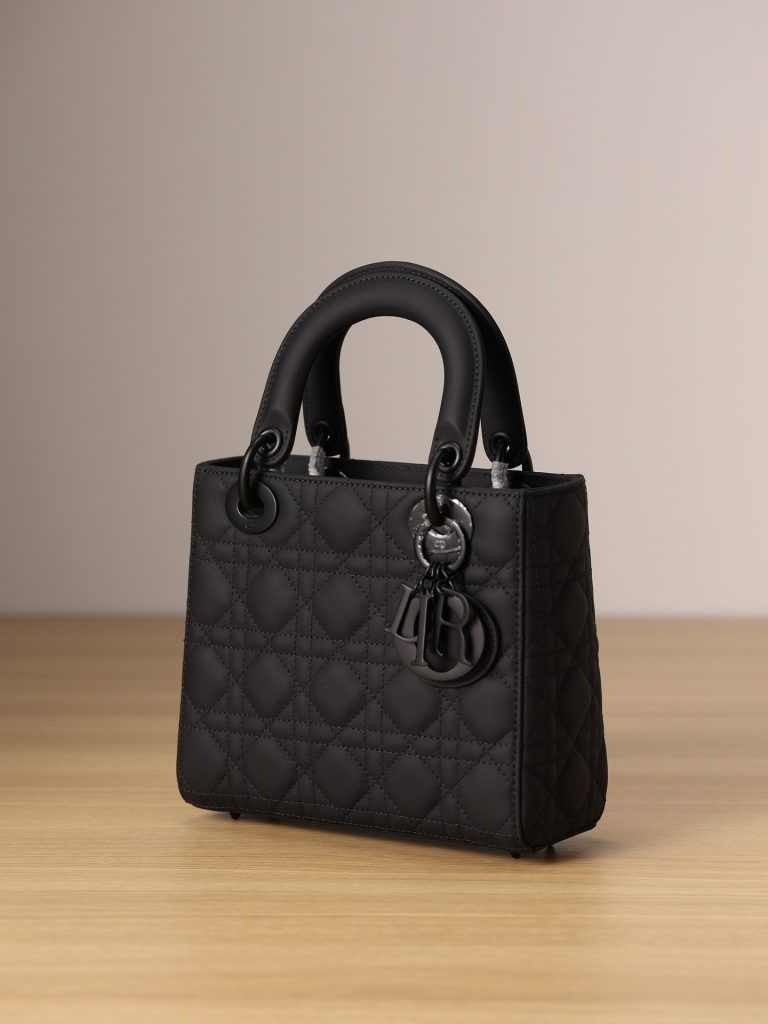 Dior Lady Matte Womens Replica Bags Black Size 20cm (2)