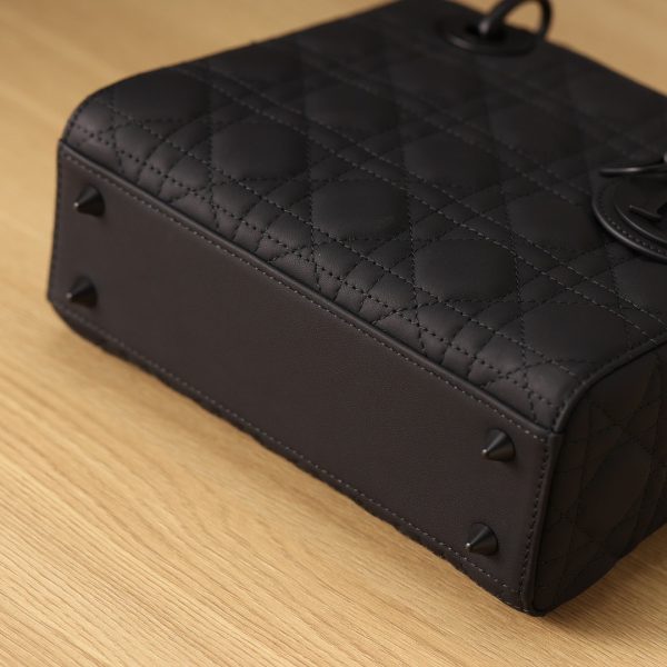 Dior Lady Matte Womens Replica Bags Black Size 20cm (2)
