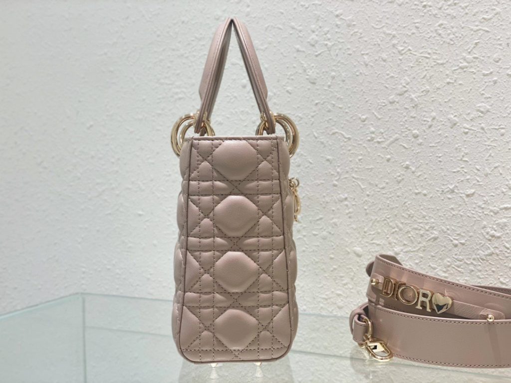 Dior Lady My ABC Womens Light Pink Replica Bags Size 20cm (2)