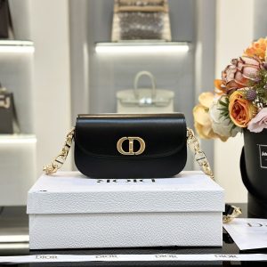 Dior Small 30 Montaigne Avenue Replica Bags Black Calfskin Size 18x10x4 (2)