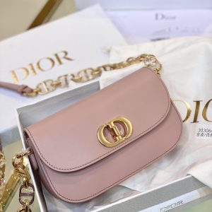 Dior Small 30 Montaigne Avenue Replica Bags Pink Calfskin Size 18x10x4 (2)