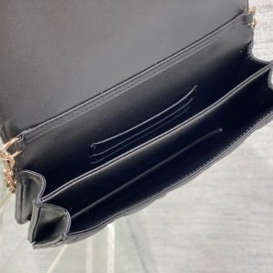 Dior Woc Womens Black Replica Bags Gold Lock Size 21×11 (2)