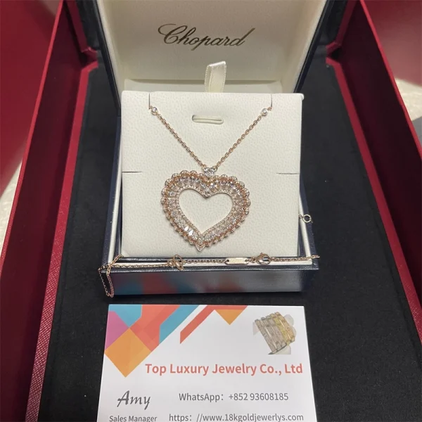 Glamira Loreto Womens Necklace Custom 18K Rose Gold Diamond (2)