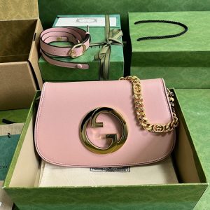 Gucci Blondie Replica Bags Womens Pink Lock Gold Size 28x16x4cm (1)