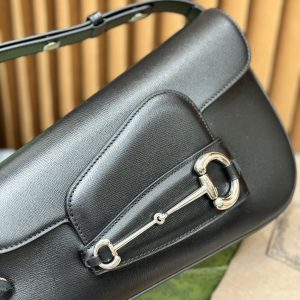Gucci Horsebit 1955 Black Womes Replica Bags Size 26cm (2)