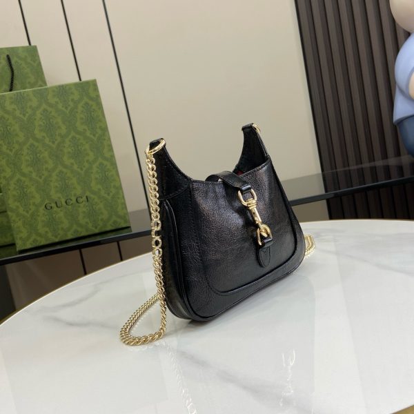 Gucci Jackie Notte Mini Womens Replica Bags Black Size 19.5x18x3 (2)